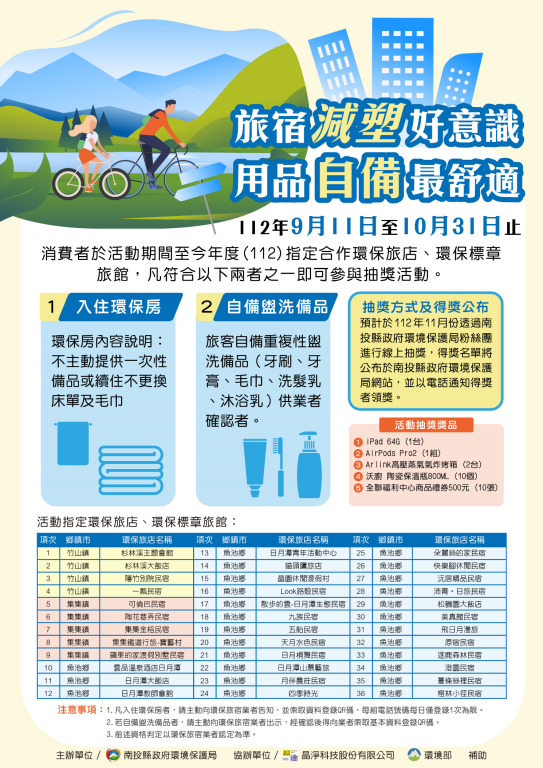 Poster for Accommodation Plastic Reduction Awareness Campaign